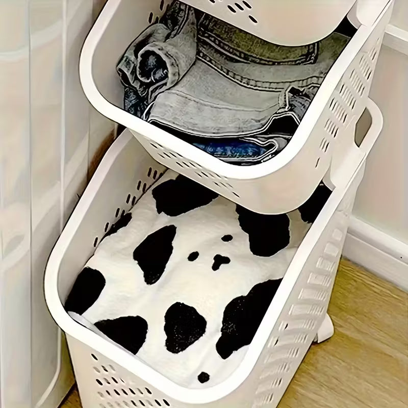 3-Tier Laundry Basket on Wheels with Removable Storage Bin